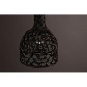 Lampe suspension BOO coloris noir, bambou tressé , 85 cm réglable