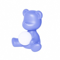 Lampe TEDDY GIRL en polyethylène coloris Bleu ciel  L35XP21XH32cm design Stefano Giovanni