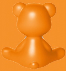 Lampe TEDDY GIRL en polyethylène coloris orange L35XP21XH32cm design Stefano Giovanni