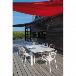 Fauteuil EOS châssis aluminium  epoxy blanc empilable 