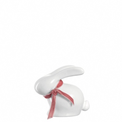 Lapin assis PESARO 9 cm blanc Leonardo