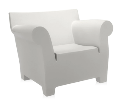 Fauteuil BUBBLE CLUB Blanc Zinc en polyethylene teinté dans la masse Kartell