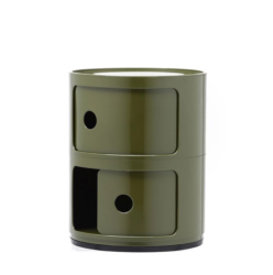 Meuble COMPONIBILI coloris vert, 2 tiroirs en acrylonitrile butadiène styrène L32XH40cm Kartell