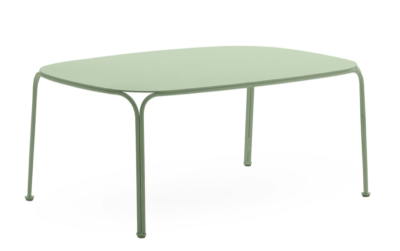 Table basse HIRAY vert en acier zingué peint, L90cmXP59XHaut 38 cm Kartell 