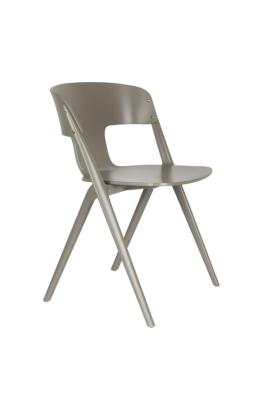 Chaise HORIZON Taupe 58x53xH75 cm. Hauteur du siège : 45,50 cm. Polypropylène