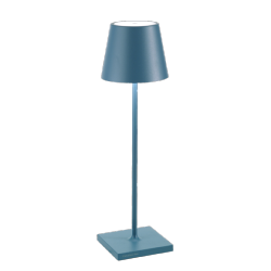 Poldina Pro - Lampe de table Ø111x380mm - Bleu - 2.2W LED 180/203lm Zafferano