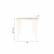 Table vintage SCUOLA 70x70 cm - Dutchbone