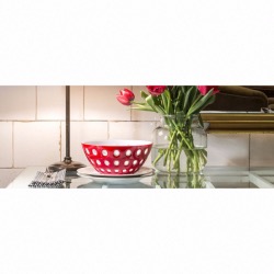 Saladier Le Murrine - ø25cm - rouge/blanc - Taille L - Guzzini