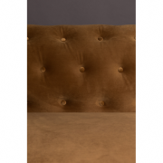 Canapé capitonné CHESTER vintage aspect velours coloris marron doré - Dutchbone