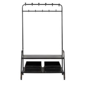 Porte-manteau LUCIUS, couleur noir, 104x41x182 cm