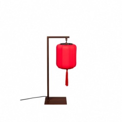 Lampe SUONI ROUGE L20xP20xH60 cm  Abat-jour rouge