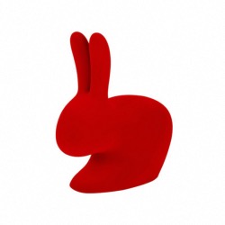 Chaise LAPIN "Stefano Giovanni" en polyéthylène coloris rouge By Qeeboo