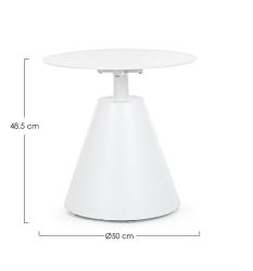 Table basse ALOHA Blanc, aluminium peint à poudre polyester, dim : Ø50 x H49,5 cm Andrea Bizzotto