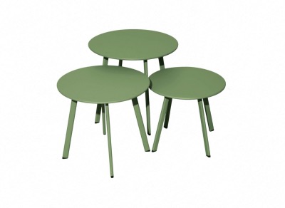 TABLE MASSAI 45, chassis acier epoxy couleur VERT 45X39 H cm PROLOISIRS