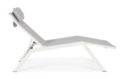 Chaise Longue KRION Lunar, aluminium, dim : L65,5 x P177 x H105 Andrea Bizzotto