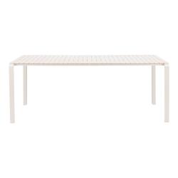Table repas VONDEL en aluminium ARGILE Blanc  L214XP96,7XH75cm Zuiver