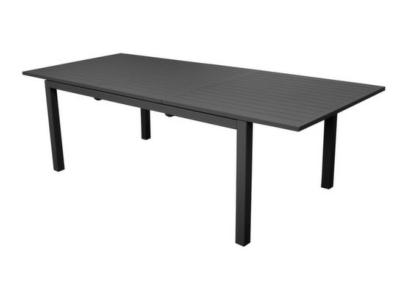 Table GENES 240, Châssis Alu epoxy lattes, Allonges papillon, coloris GRAPHITE