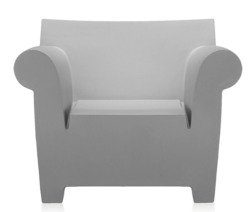 Fauteuil BUBBLE CLUB gris clair en polyethylene dans la masse Kartell