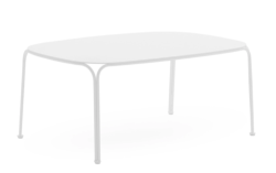 Table basse HIRAY blanc en acier zingué peint, L90cmXP59XHaut 38 cm Kartell