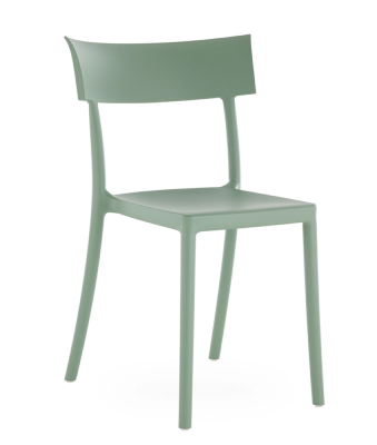 Chaise CATWALK vert sauge en technopolymere thermoplastique traitement soft touch Kartell