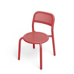 Chaise TONI coloris Rouge industriel, aluminium, L51.3xH80.5xP55cm