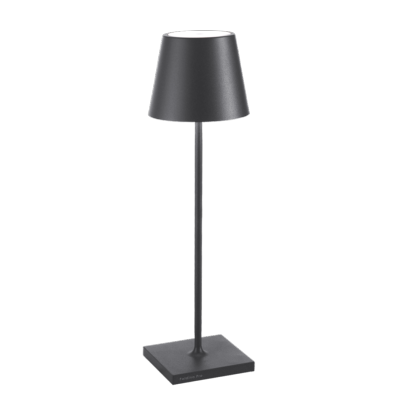 Poldina Pro - Lampe de table Ø111x380mm - Gris foncé- 2.2W LED 183/203lm Zafferano