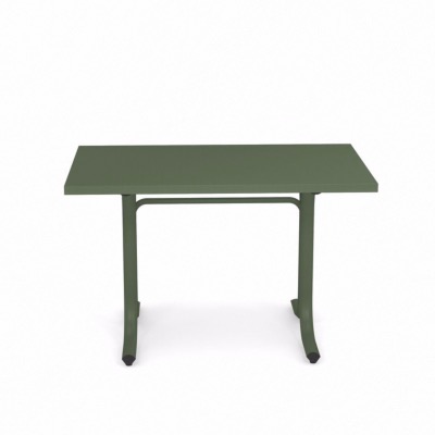 Table System - rabattable bord carré - vert militaire - 80 x 120 cm - EMU