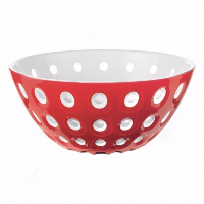 Saladier Le Murrine - ø25cm - rouge/blanc - Taille L - Guzzini