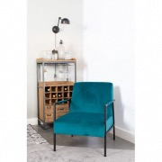 Fauteuil Lounge Wakasan coloris bleu