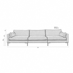 Sofa SUMMER 4,5 places anthracite