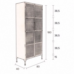 Armoire TEXAS en fer peint aspect vieilli - DUTCHBONE