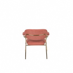 Fauteuil Lounge JOLIEN gold/pink Rembourrage en tissu mixte(95% polyester, 5% nylon) 