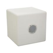 Cube tabouret HP cube roto moulé avec Led et haut-parleur Bluetooth