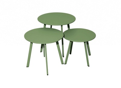 TABLE MASSAI 45, chassis acier epoxy couleur VERT 45X39 H cm PROLOISIRS