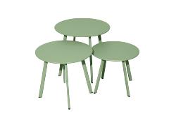 TABLE MASSAI 45, chassis acier epoxy couleur VERT light 45X39 H cm Proloisirs