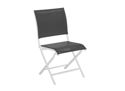 Chaise ELEGANCE aluminium Blanc/Graphite - Océo 