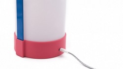 Lampe URI Bernadette 25cm Ø14,5CM LED, lumiere blanc chaud (3000 kelvin), port USB, Remember