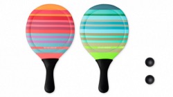 Set de 2 raquettes Beach Tennis + 2 balles dans un filet de transport Remember