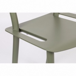 Chaise de jardin FRIDAY empilable - aluminium laqué époxy vert - ZUIVER