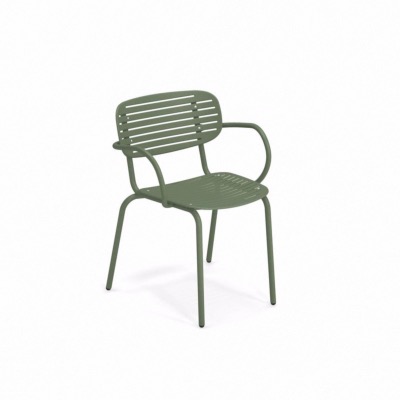 Fauteuil empilable MOM - Vert militaire - EMU