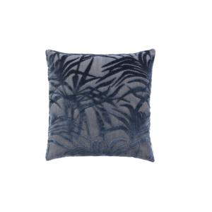  Coussin MIAMI midnight blue, 45x45 cm, déco tendance, motifs palmiers