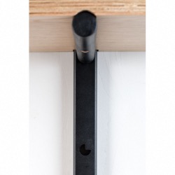ETAGERE BUNDY Cadre mural en fer noir enduit de poudre 3 étagères  L22xP115xH90 cm ZUIVER