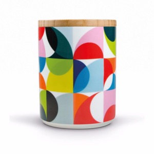 Boîte en porcelaine avec couvercle en bambou "Solena" - 1,25l