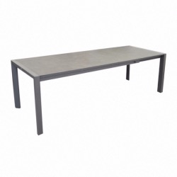 Table Milo 190/260 cm, plateau Trespa, taupe/luna - Océo