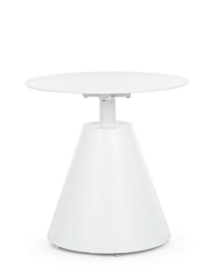 Table basse ALOHA Blanc, aluminium peint à poudre polyester, dim : Ø50 x H49,5 cm Andrea Bizzotto