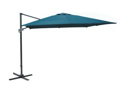 Parasol deporte NH20 3X4 Toile polyester 210GR BLEU mât aluminium gris 53X77mm+ Pied à dalles(fourni