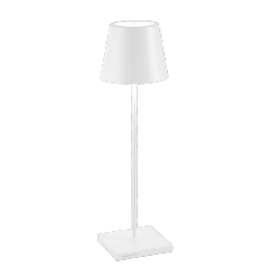 Poldina Pro - Lampe de table Ø111x380mm - Blanc Mat - 2.2W LED 183/203lm Zafferano