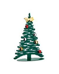 Décoration de Noël en acier coloré au époxyde, vert avec aimants en porcelaine, 25x9x30cm Alessi