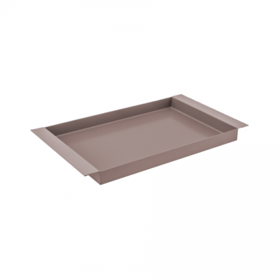 Plateau mocca  large en metal 27x47x3,5cm Remember