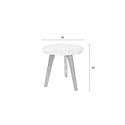 Table basse WHITE STONE M - 40x40 cm (Ø x H) - ZUIVER